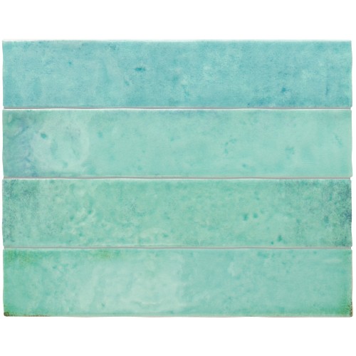 Equipe Menorca Настенная керамическая плитка Aqua 6.5x32.8 глазурованный глянцевый