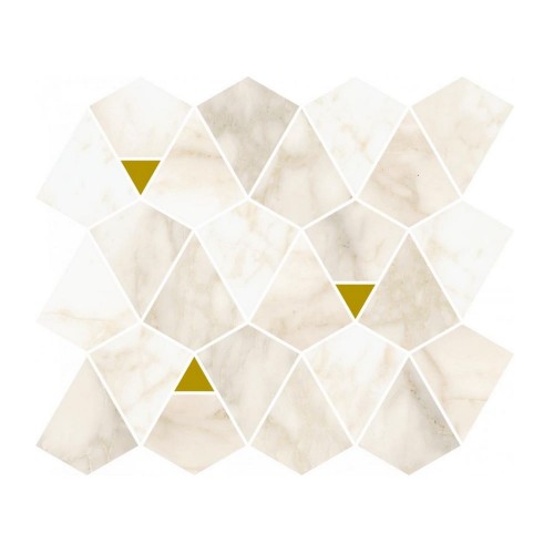 Italon Керамический гранит Eternum Мозаика Carrara Mosaico Vertex 25.8x30 натуральный