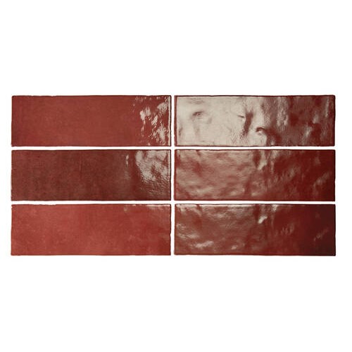 Equipe Artisan Настенная керамическая плитка Burgundy 6.5x20 глазурованный глянцевый